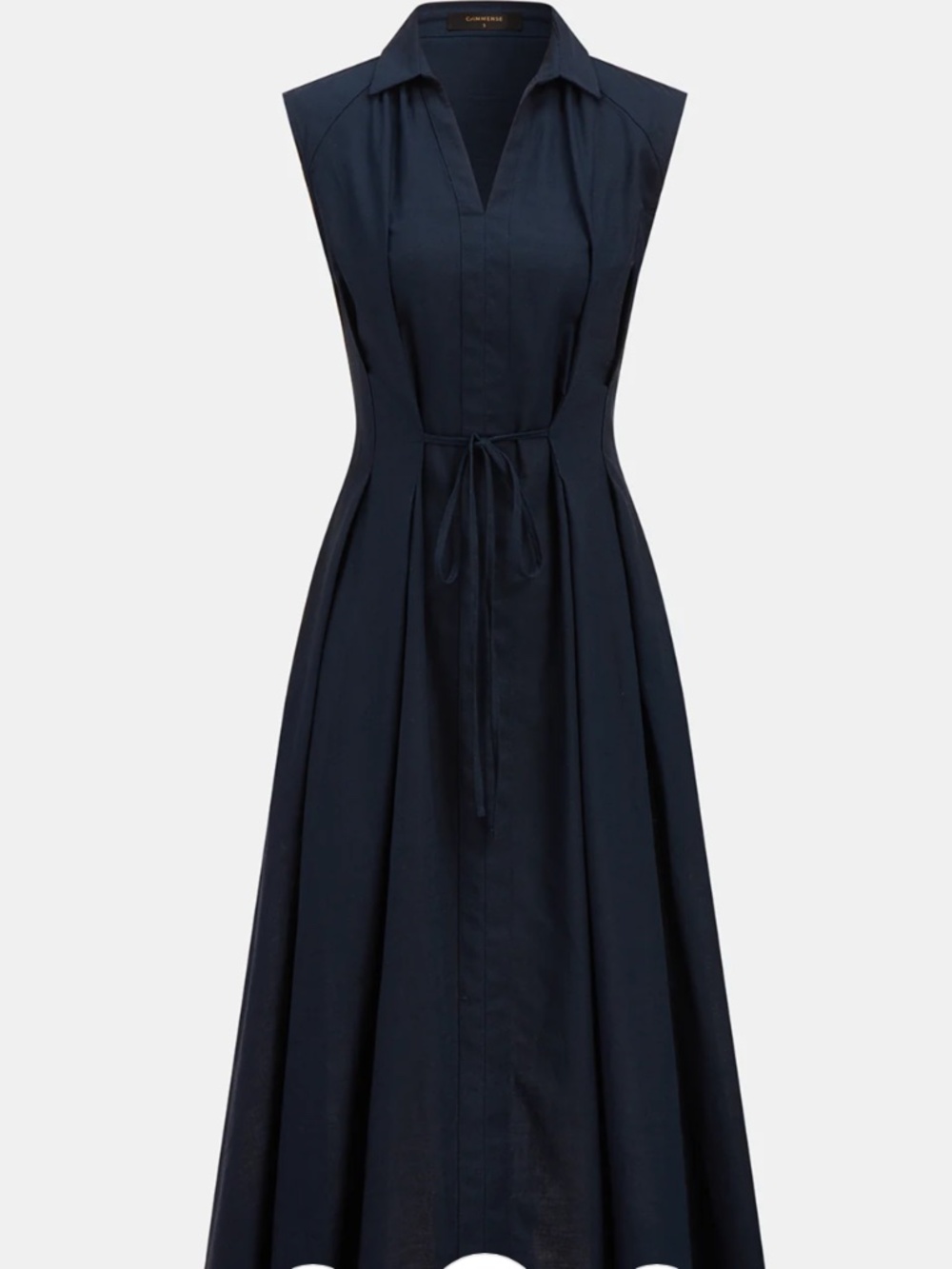 NWT Cotton Linen Sleeveless Shirt Dress
